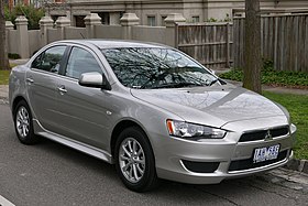 2013 Mitsubishi Lancer (CJ MY14) LX sedan (2015-07-24) 01.jpg